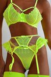 Sasha Lime Green Lace Set-No Stocking